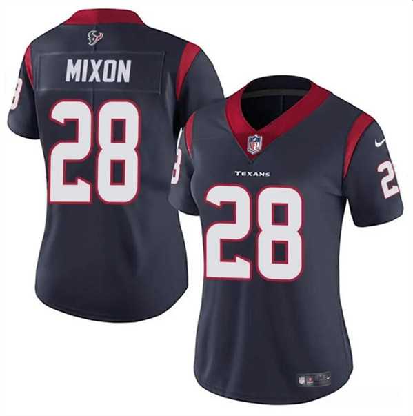 Women%27s Houston Texans #28 Joe Mixon Navy Vapor Untouchable Limited Stitched Jersey Dzhi